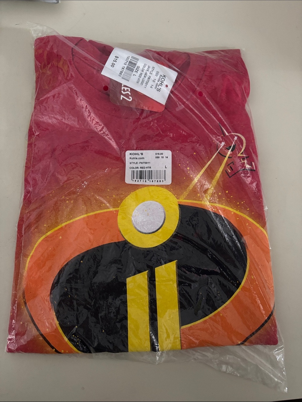 NWT Men's Incredibles 2 Graphic Short Sleeve Tee - Red - Unbranded